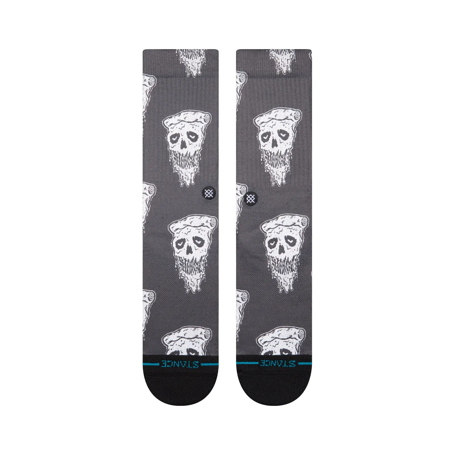 Stance Pizza Face Crew strømper hvid sort medium polstring