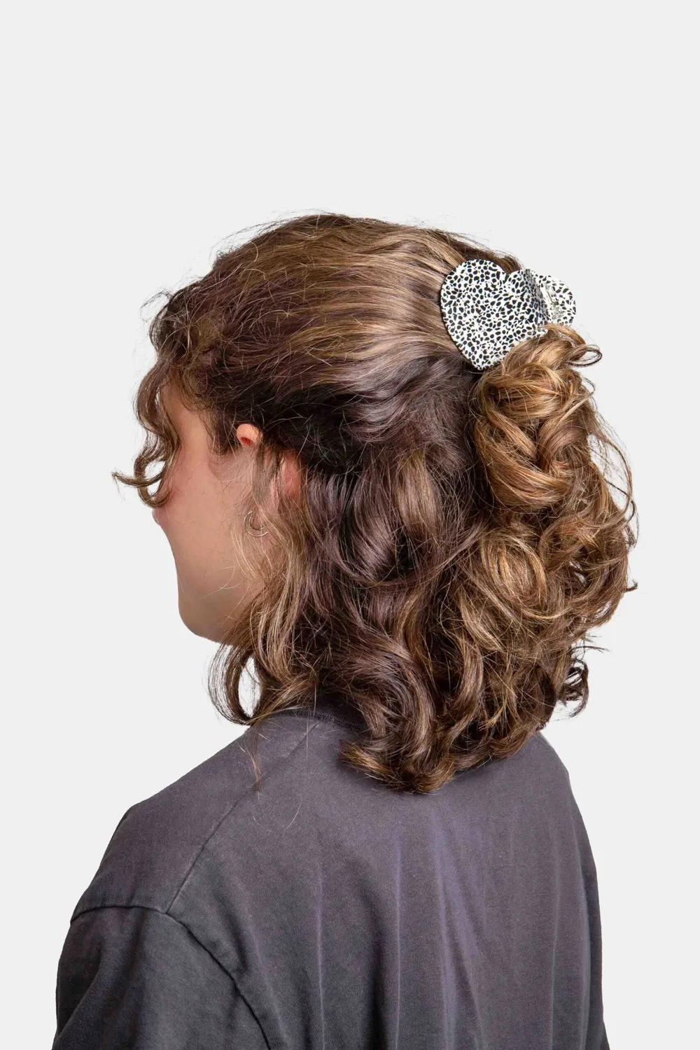 Eat My Socks Heart Hair Claw hårklemme prikket