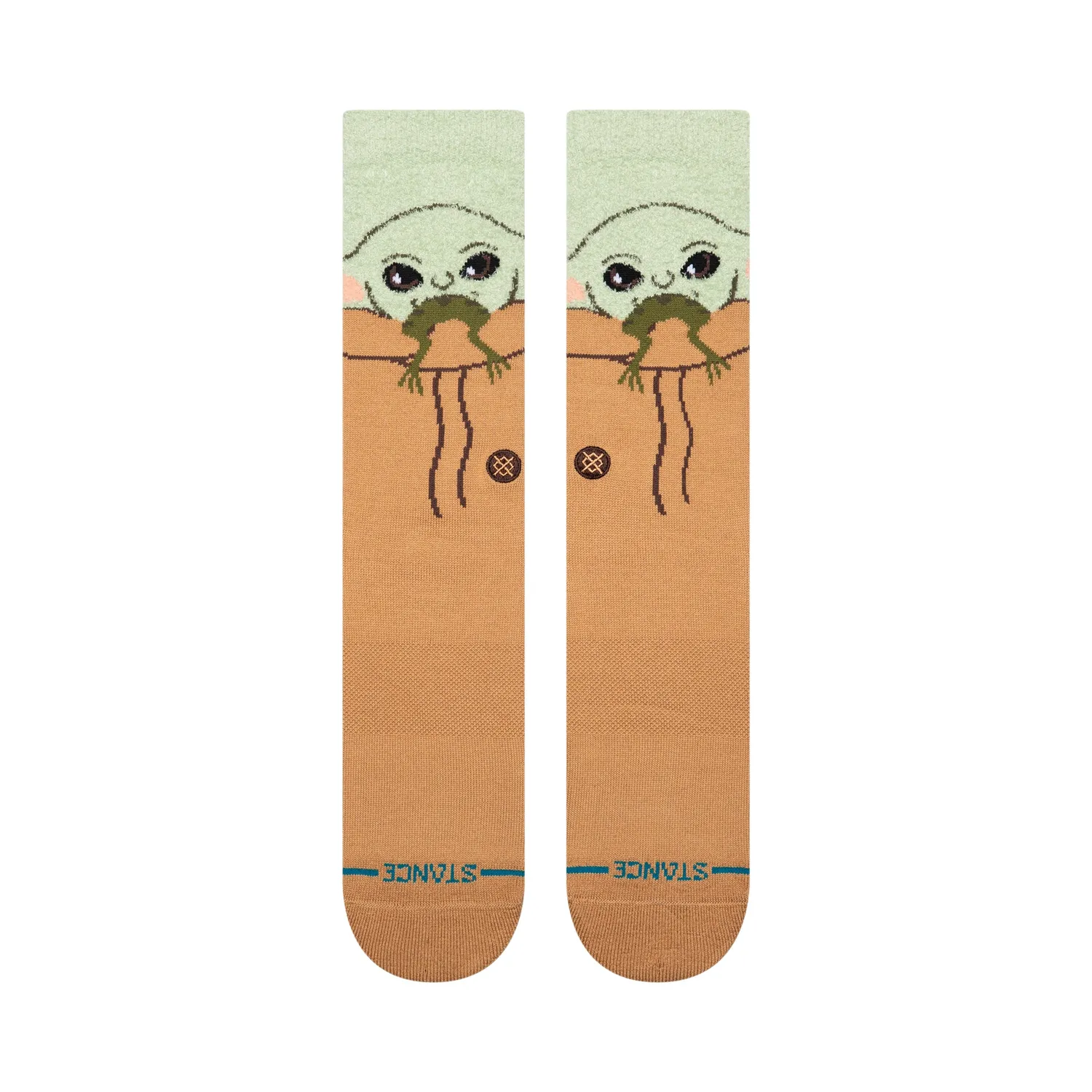 Stance Grogu Hungry crewsokker grøn M blød bomuld