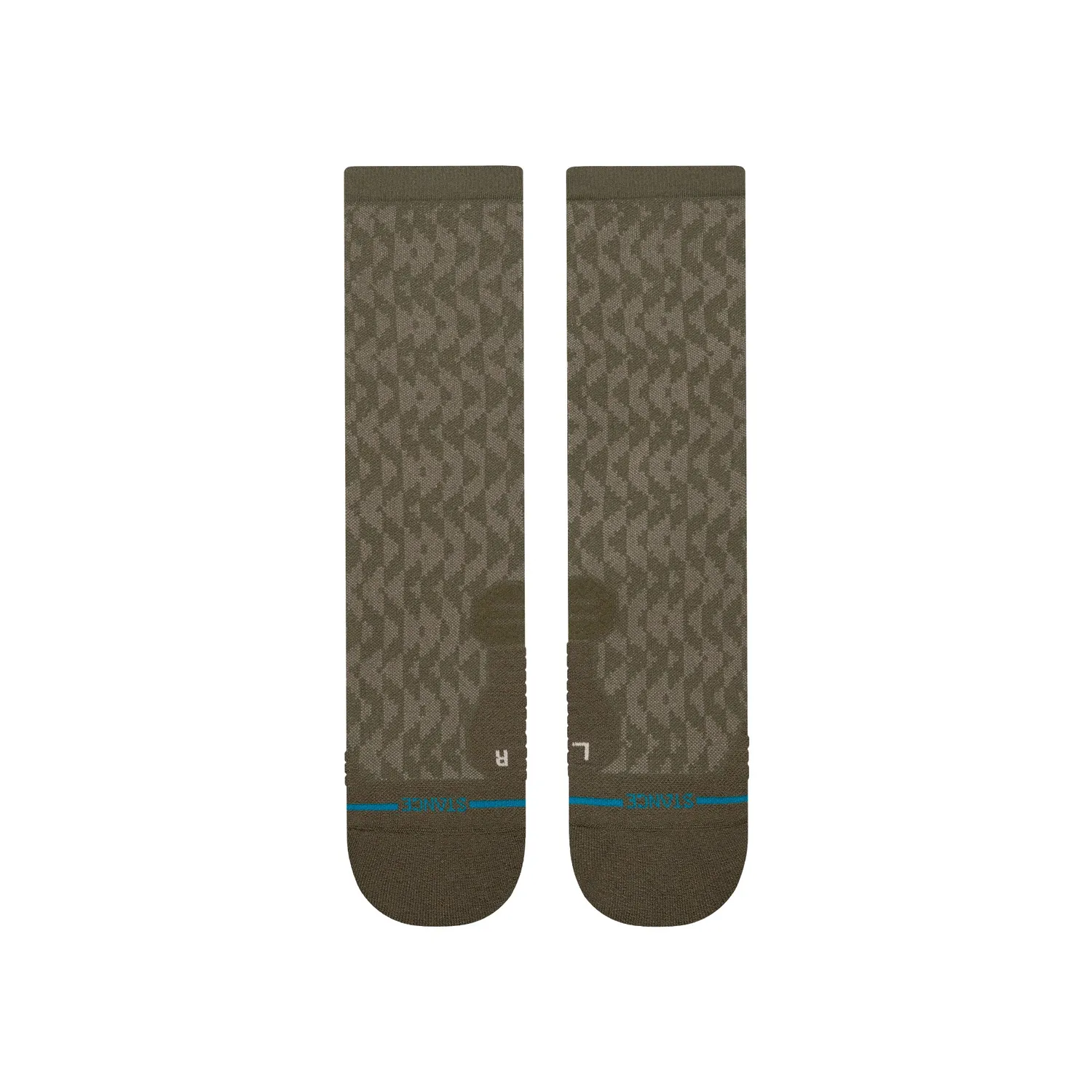 Stance Digzig Light Crew løbesokker oliven nylon