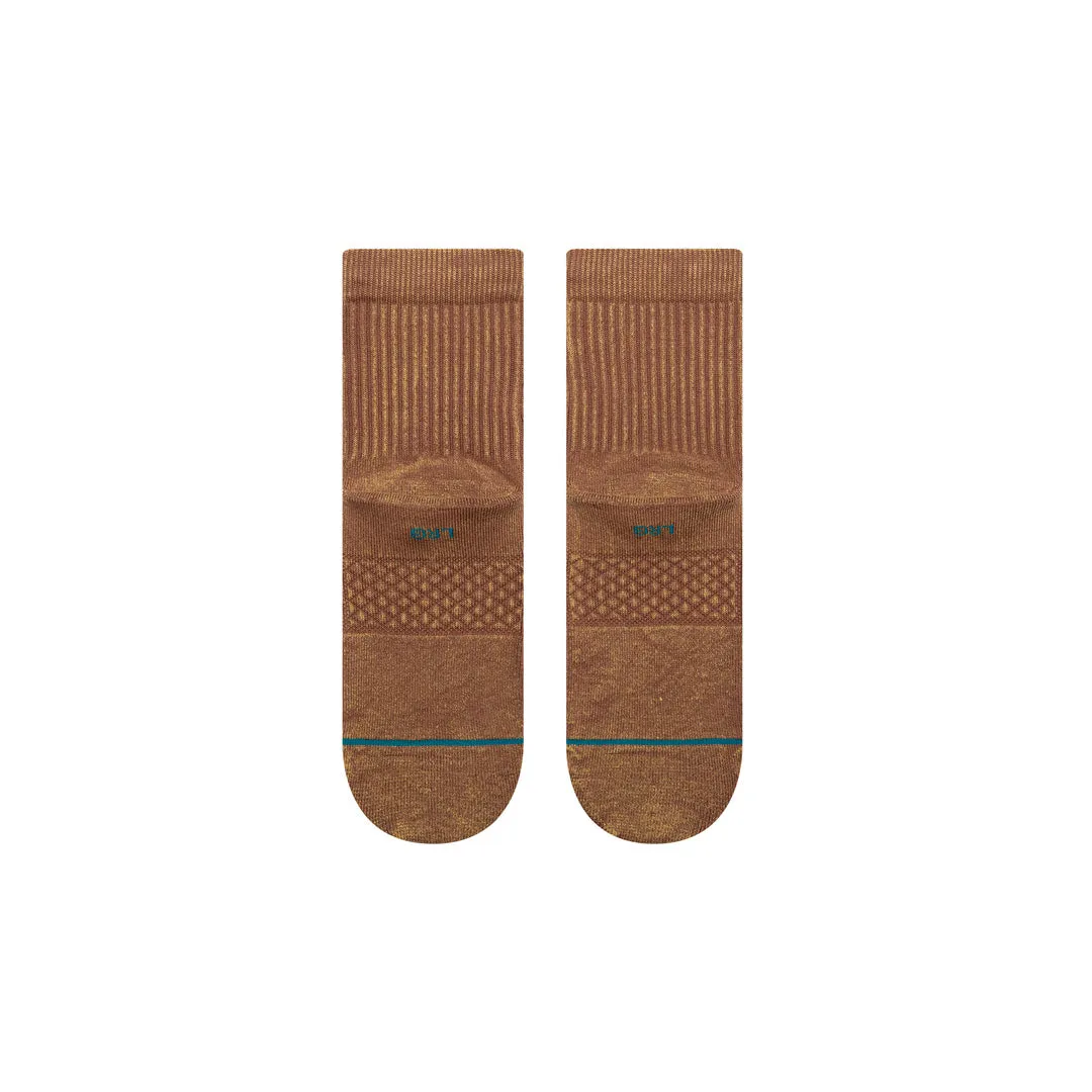 Stance Icon Washed Quarter sokker brun bomuld