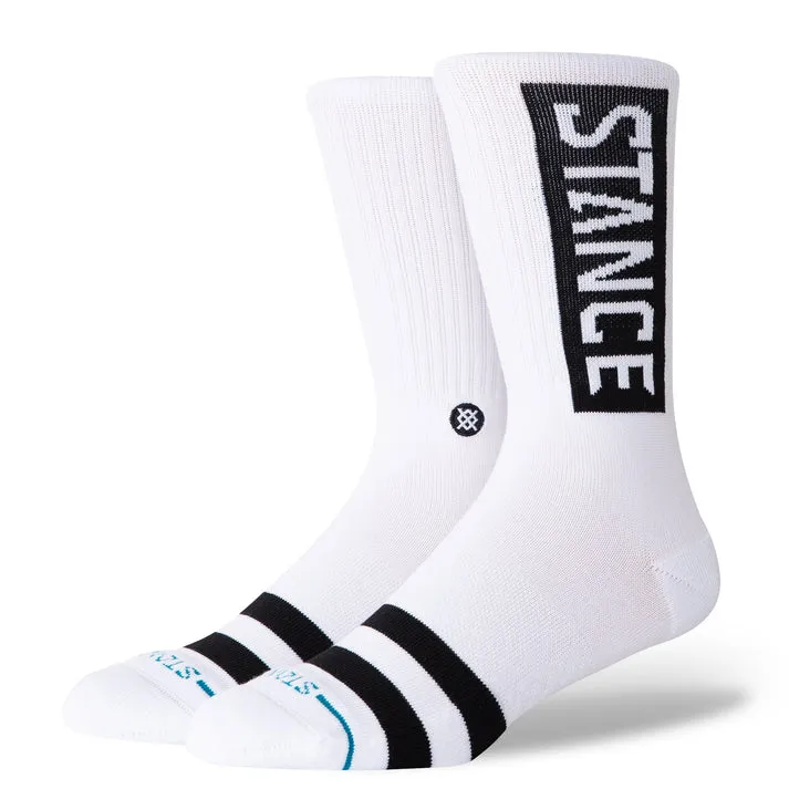 Stance OG crew strømper 9-pak sort bomuld