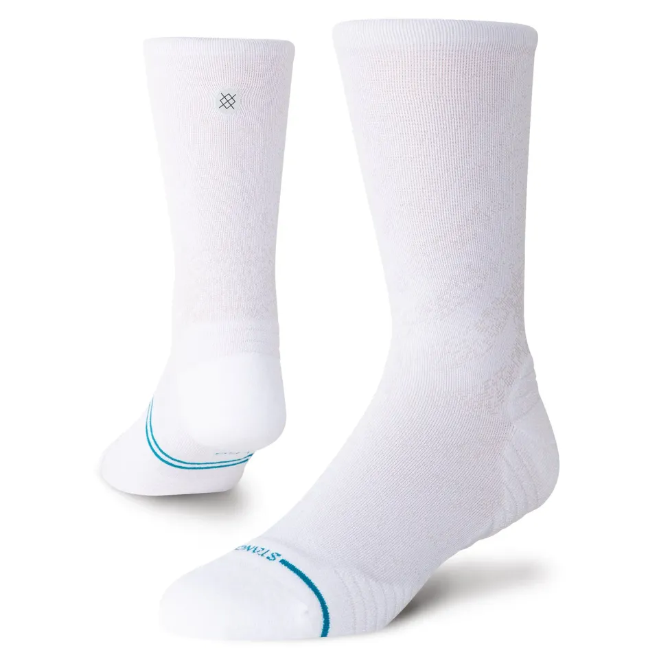 Stance Run Light Crew løbesokker white åndbar