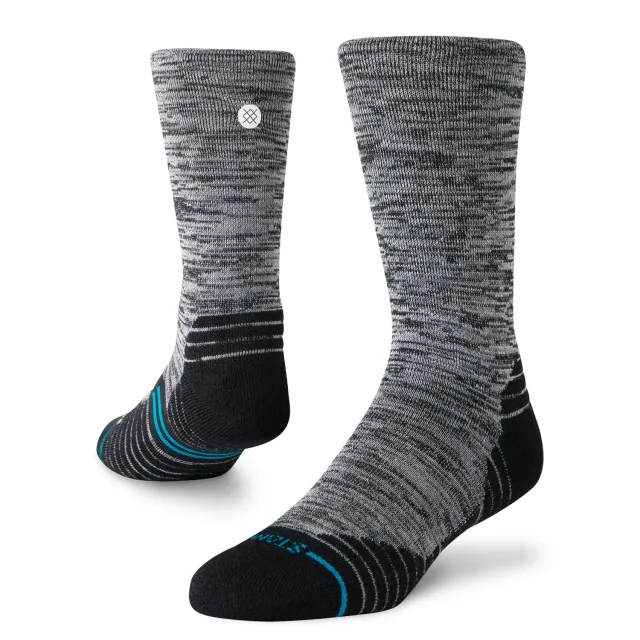 Stance Mid Wool Crew vandrestrømper black merino