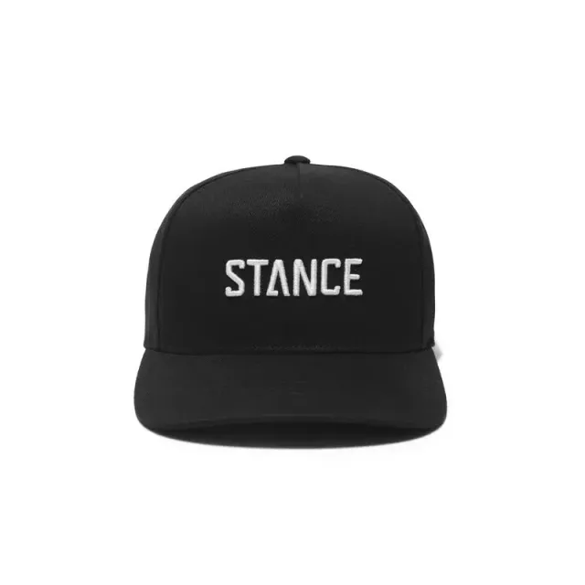 Stance Icon snapback kasket sort-hvid medium profil