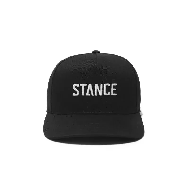 Stance Icon snapback kasket sort-hvid medium profil