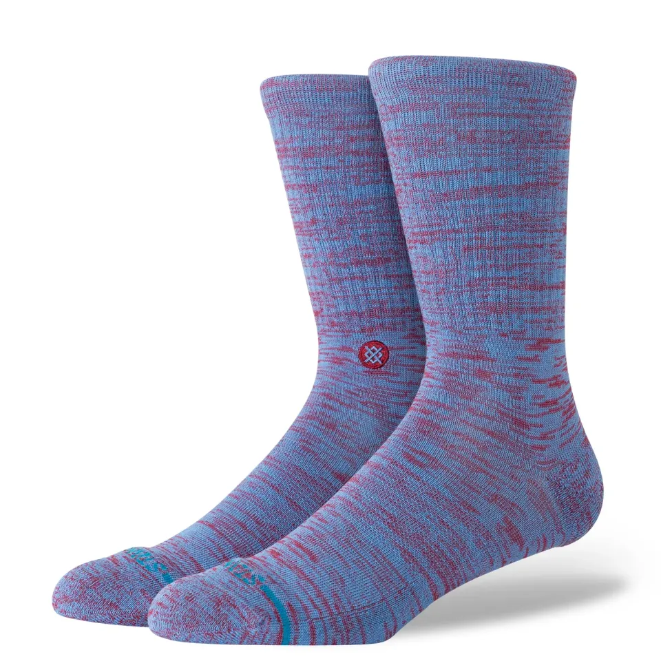 Stance Marled crew strømper capri blue bomuld
