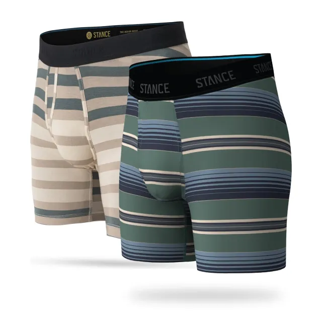 Stance Striped Wholester underbukser brun 2-pak