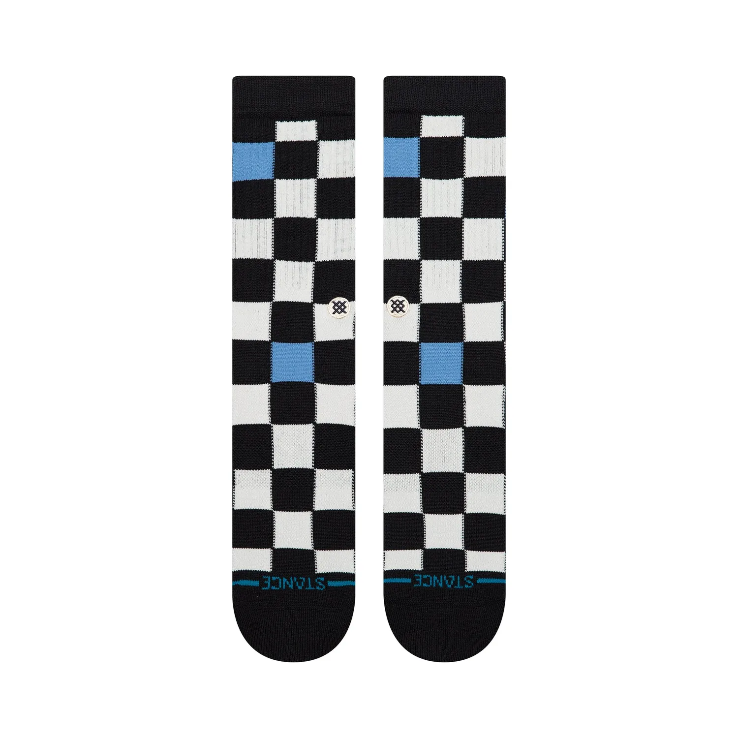 Stance Chef Check crew sokker sort bomuld