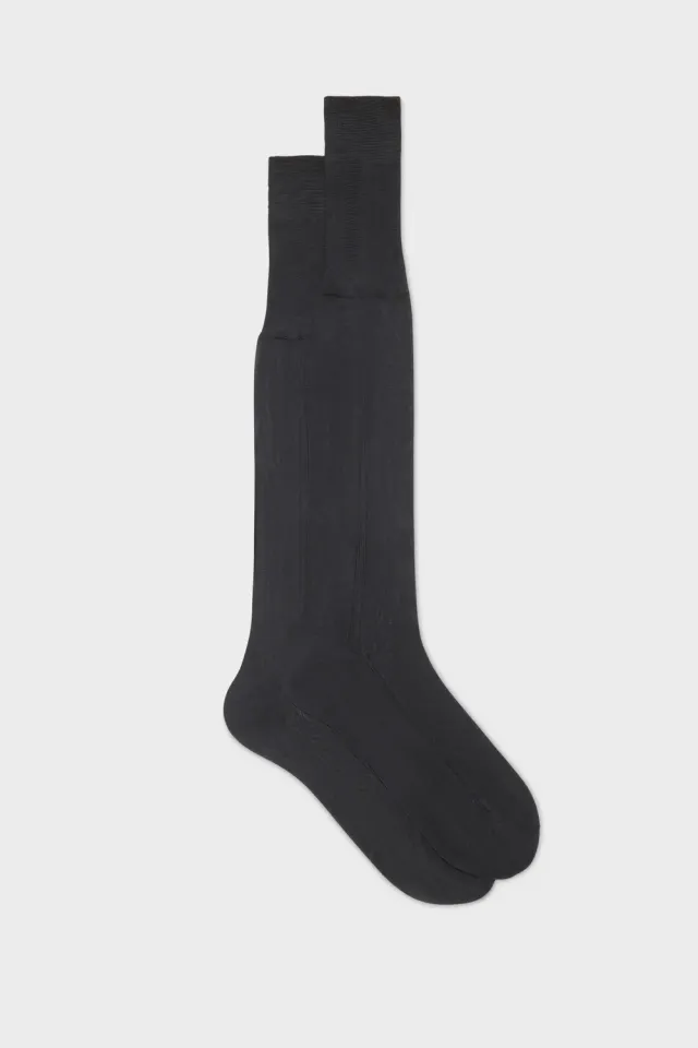 Bresciani Luxury Celio strømper charcoal 100% silke