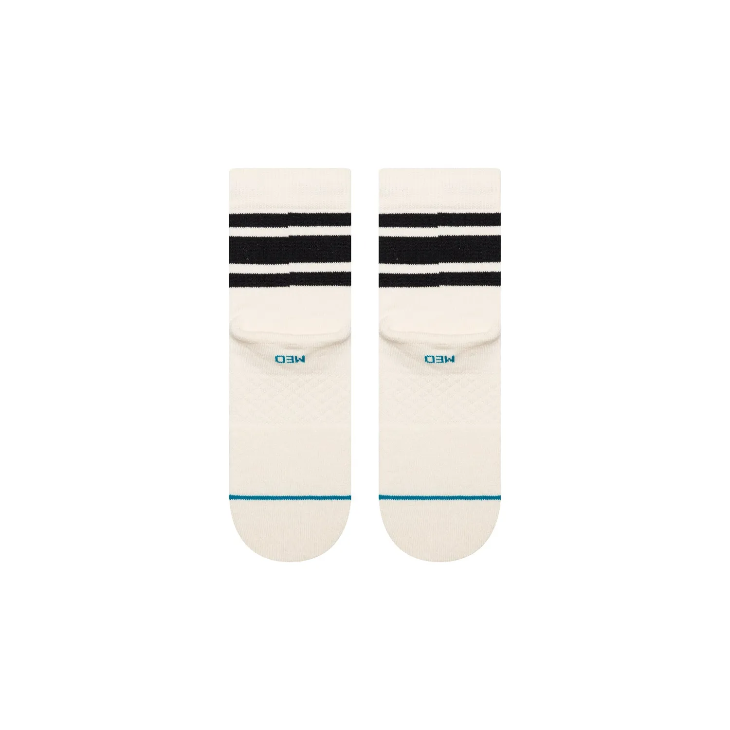 Stance Boyd Quarter sokker ivory stribet bomuld