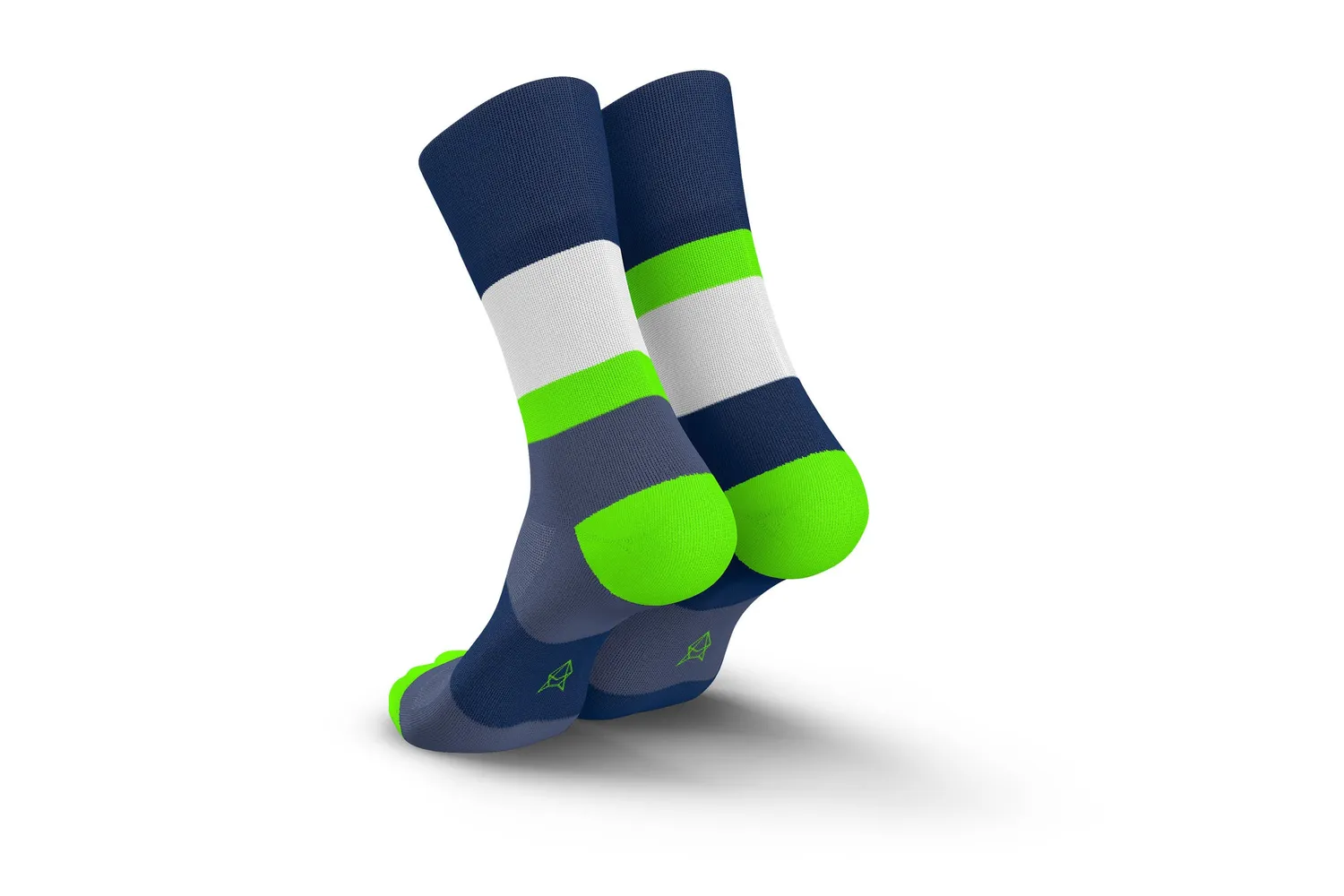Incylence Running Bands løbesokker navy green åndbare