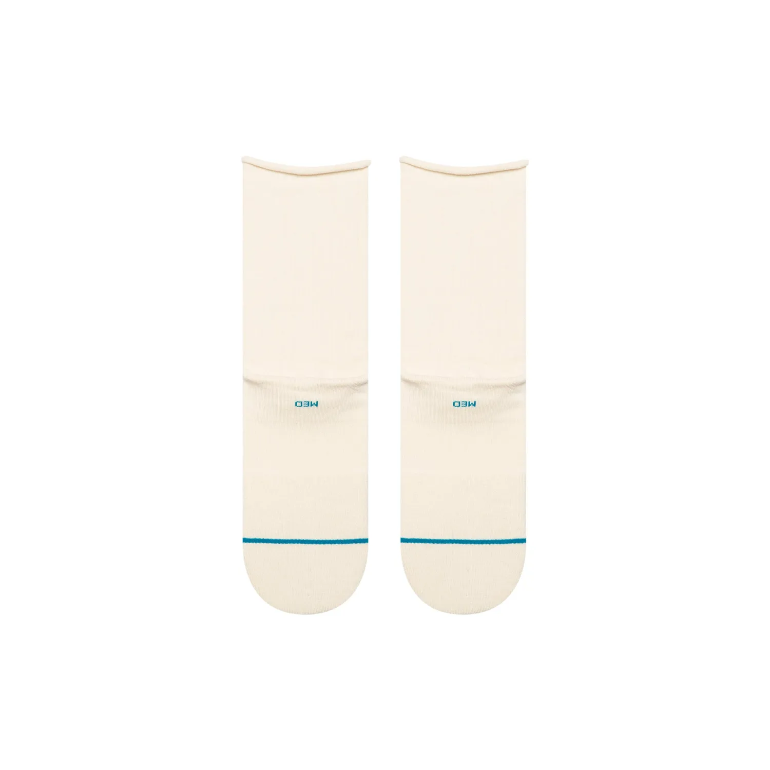 Stance Rolled Cuff quarter sokker creme let polstring