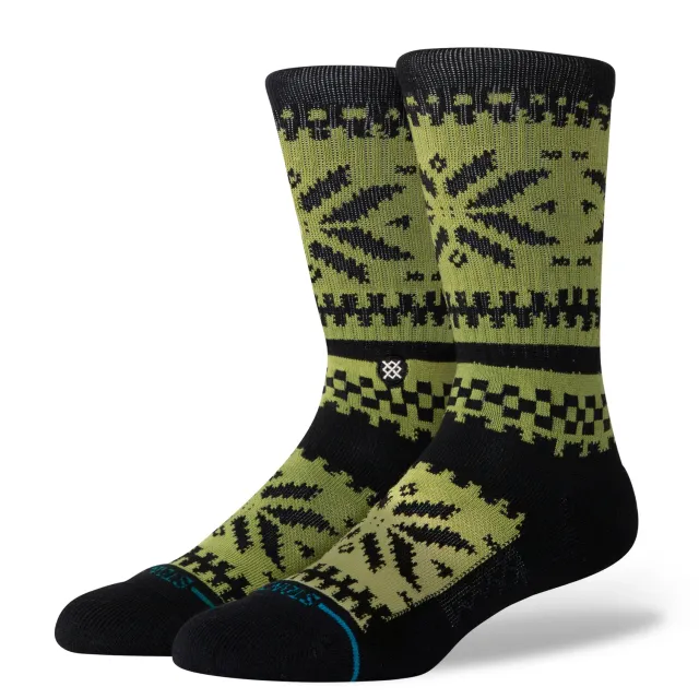 Stance Eureka Crew strømper grøn – medium polstring
