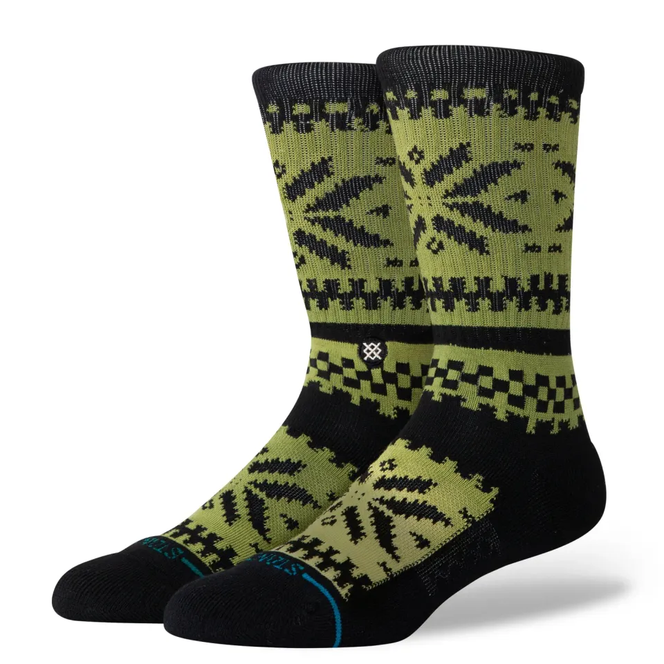 Stance Eureka Crew strømper grøn – medium polstring