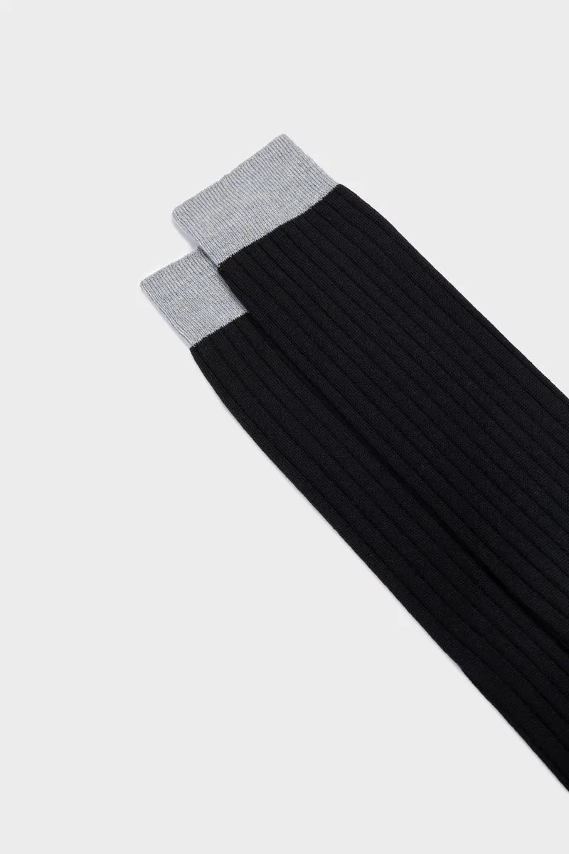 Bresciani Essentials Elia strømper black-pearl uld