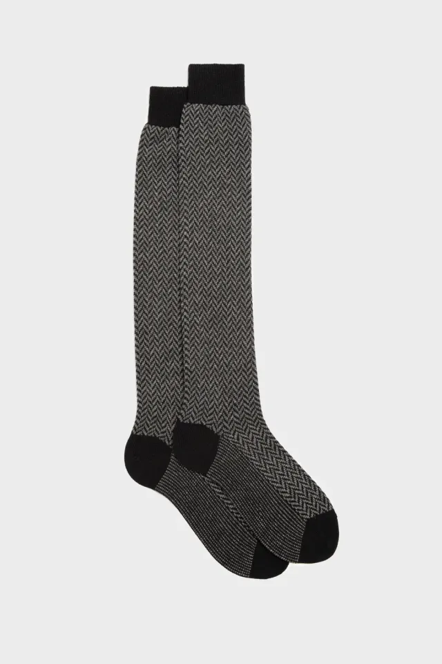 Bresciani Davide herresokker sort uld cashmere