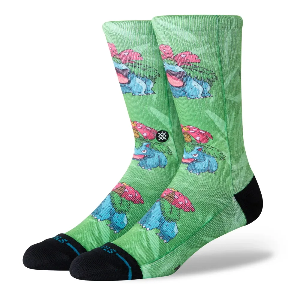 Stance Venusaur Crew sokker grøn Pokémon