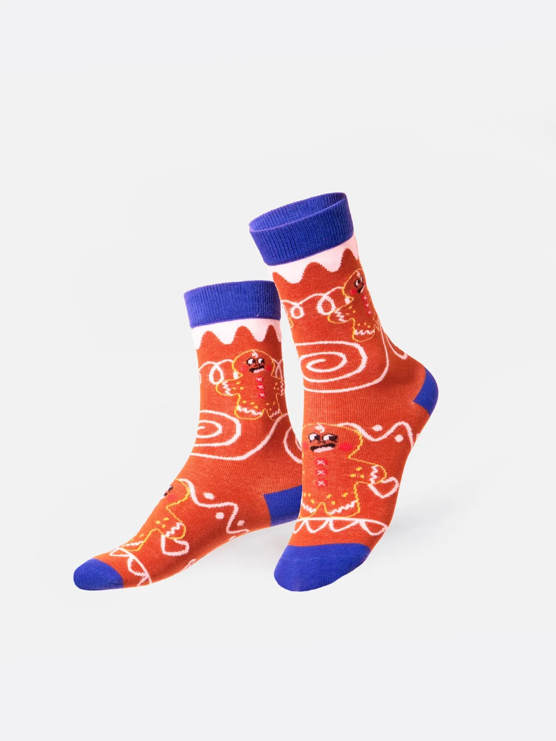 Eat My Socks Xmas Cookie Kids strømper creme bomuld