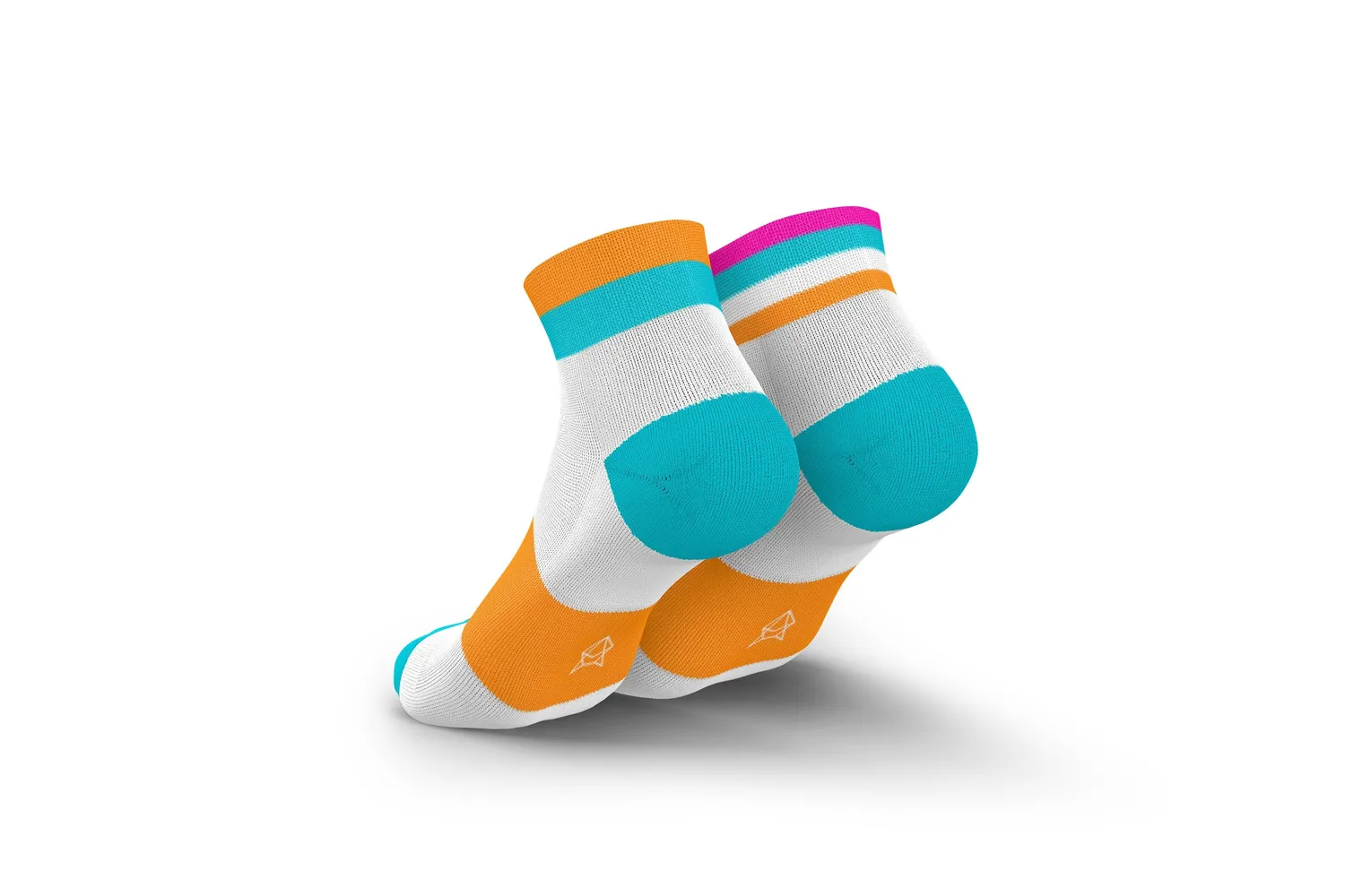 Incylence Running Bands Short løbestrømper cyan orange åndbar
