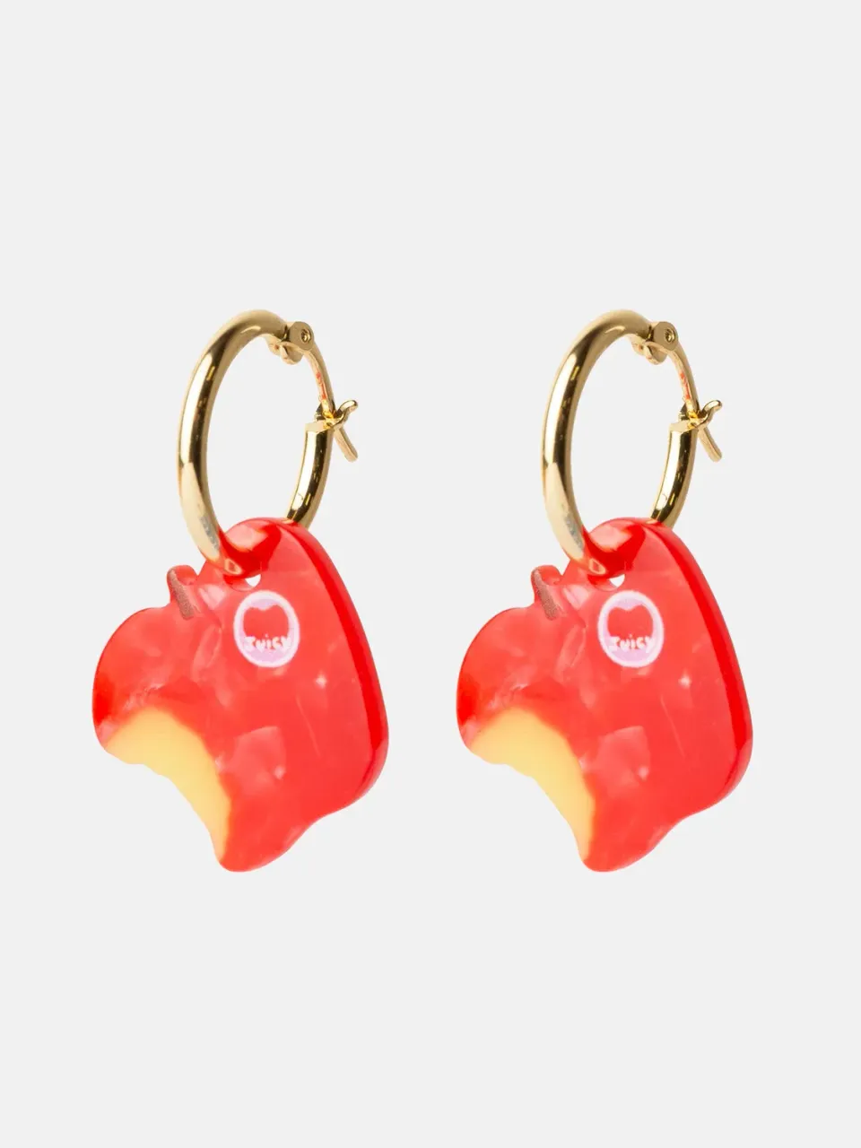 Eat My Socks Apple øreringe celluloseacetat guld