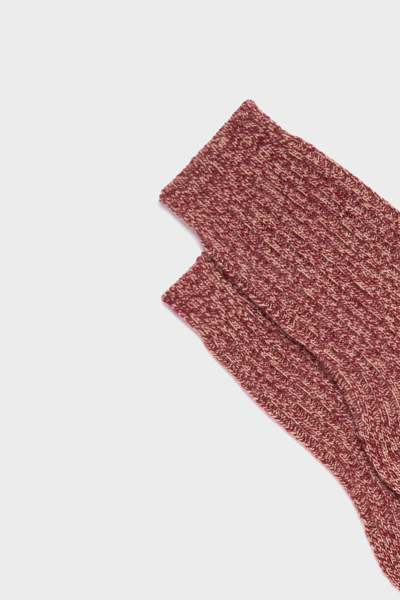 Bresciani Patrizia damestrømper rød uld cashmere
