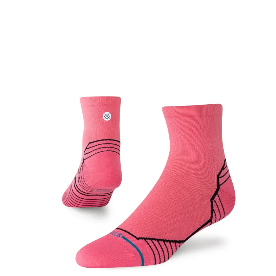 Stance Variegated Ultra Light Quarter løbestrømper pink