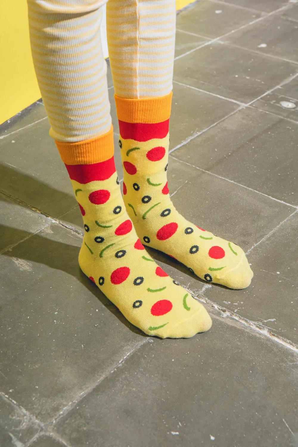 Eat My Socks Napoli Pizza børnestrømper bomuld