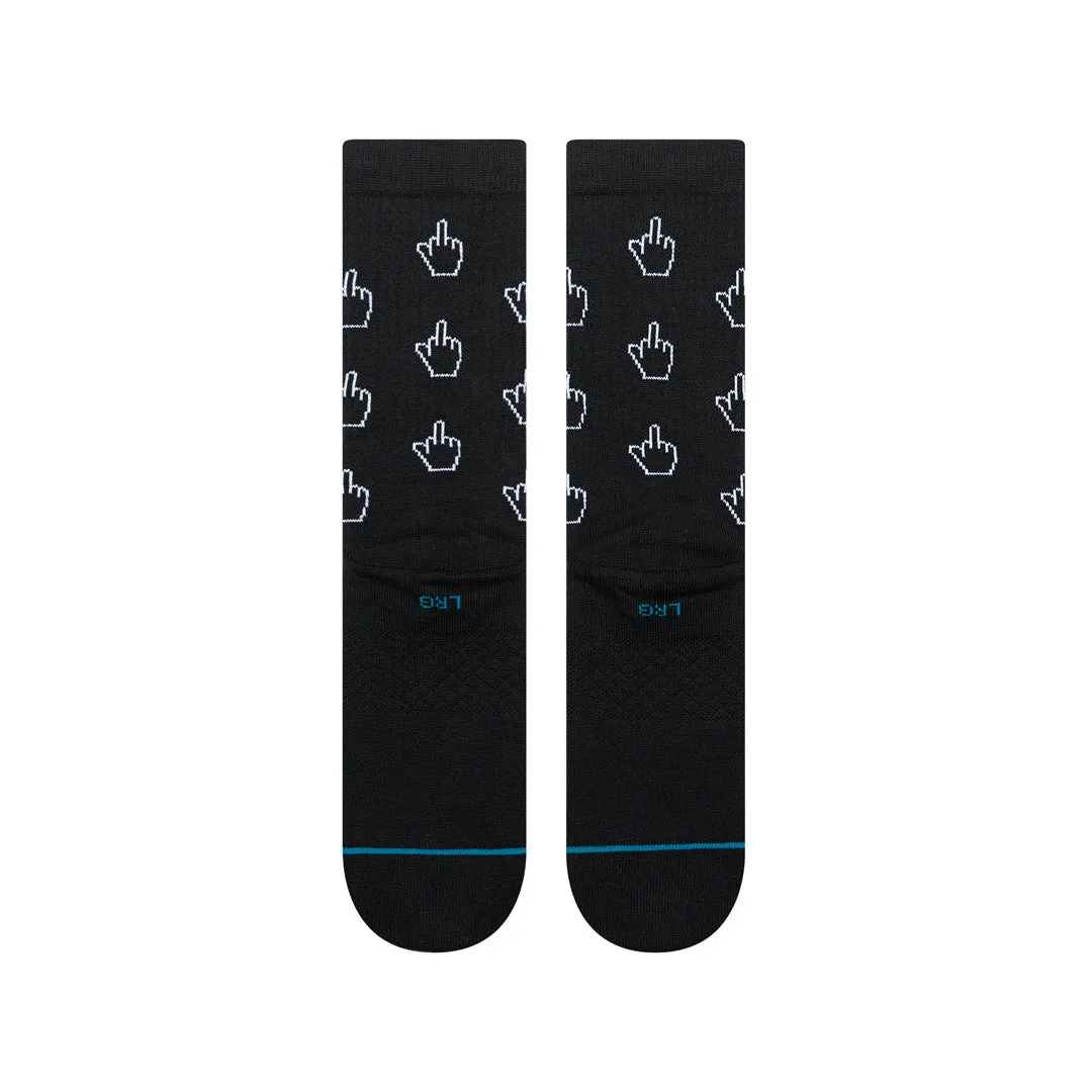 Stance Cursor Crew strømper sort bomuld