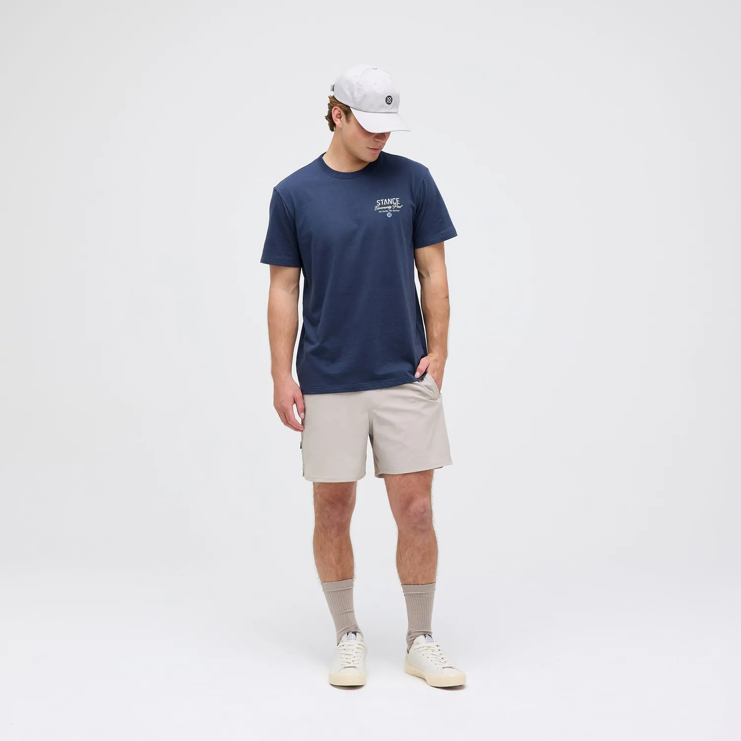 Stance Complex Hybrid 5" shorts string grey stræk