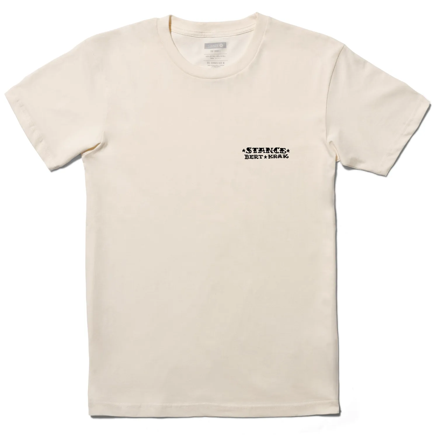 Stance Bert Krak Flash T-shirt creme bomuld