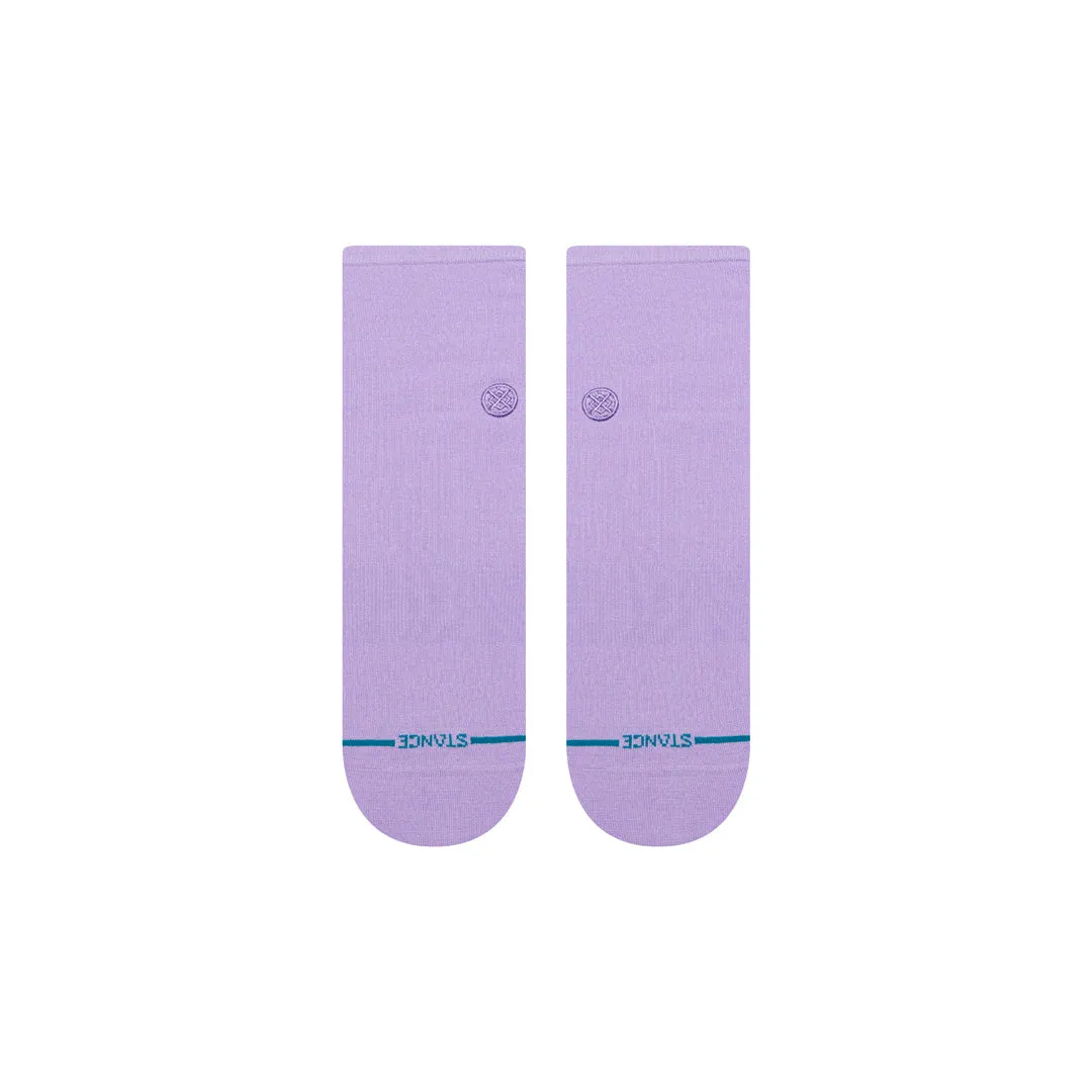 Stance Fine Rib quartersok lilla polyblend