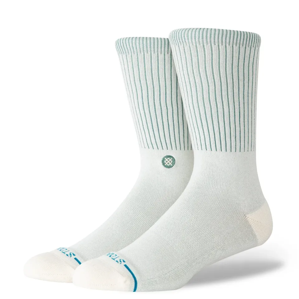 Stance Icon Pop Crew sokker canvas creme bomuld