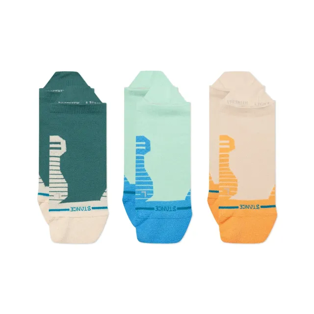 Stance Run Light Tab løbesokker Teal 3-pak – let mesh