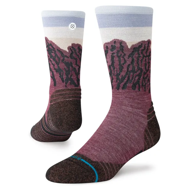 Stance Ridge Light Crew Strømper vinrød