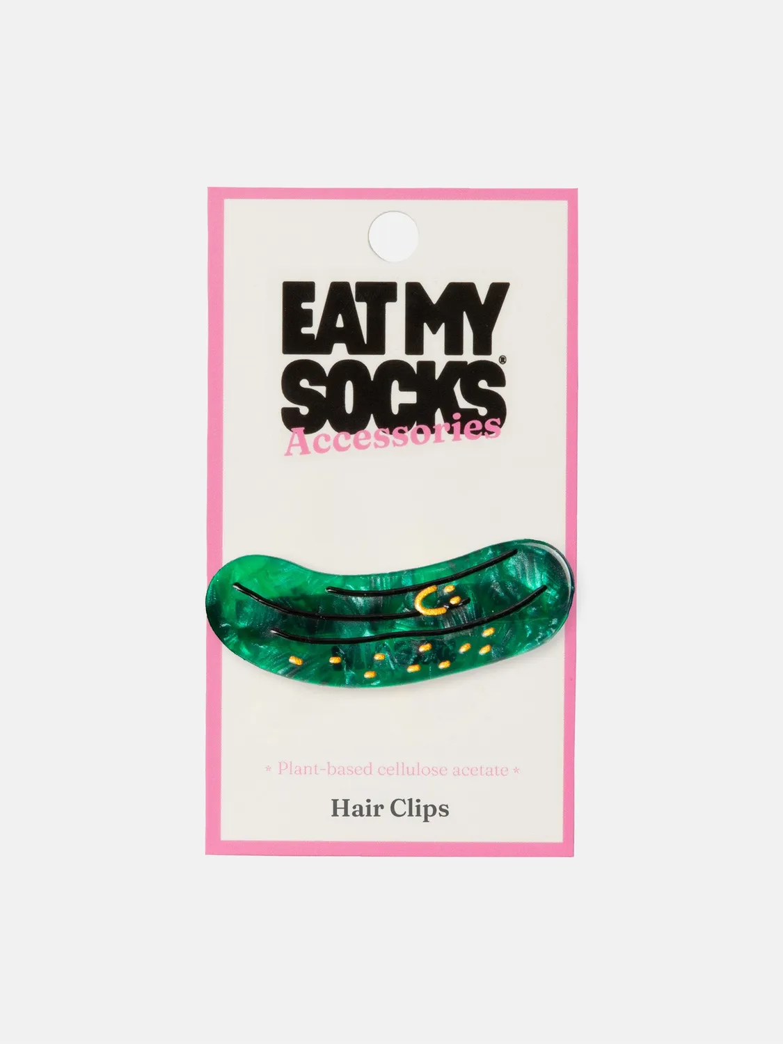Eat My Socks Pickles hårklips agurk acetate