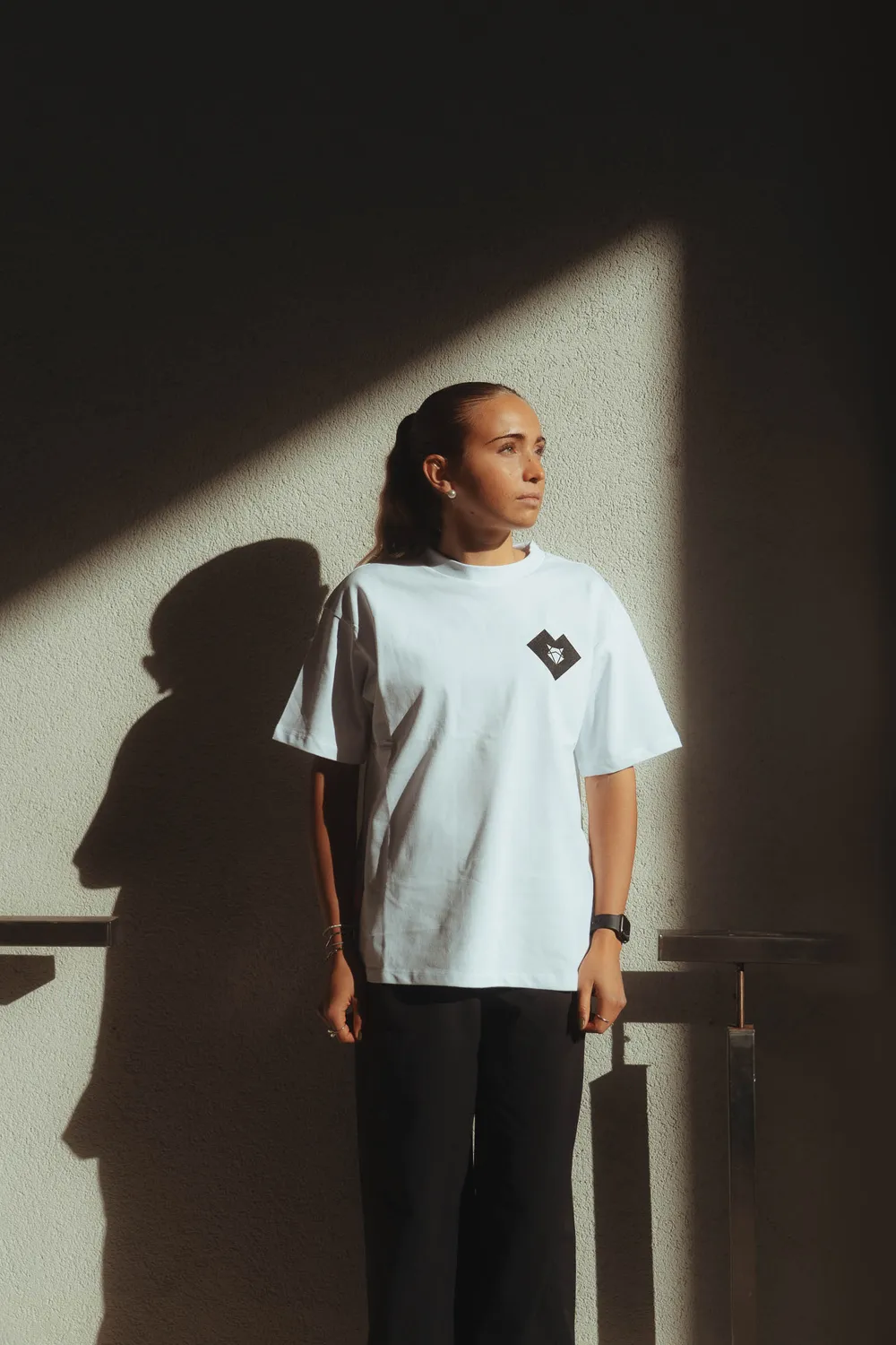 Incylence One V2 t-shirt dame hvid oversized bomuld