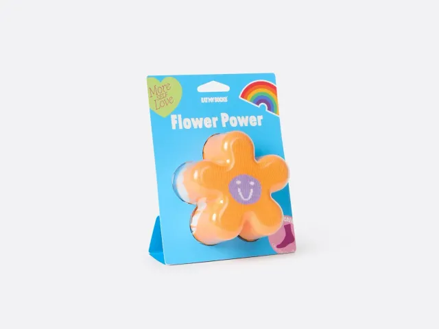 Eat My Socks Flower Power Orange sokker 1 par bomuld