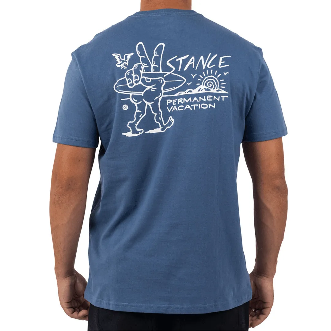 Stance Vacation Tee t-shirt blå 100% bomuld