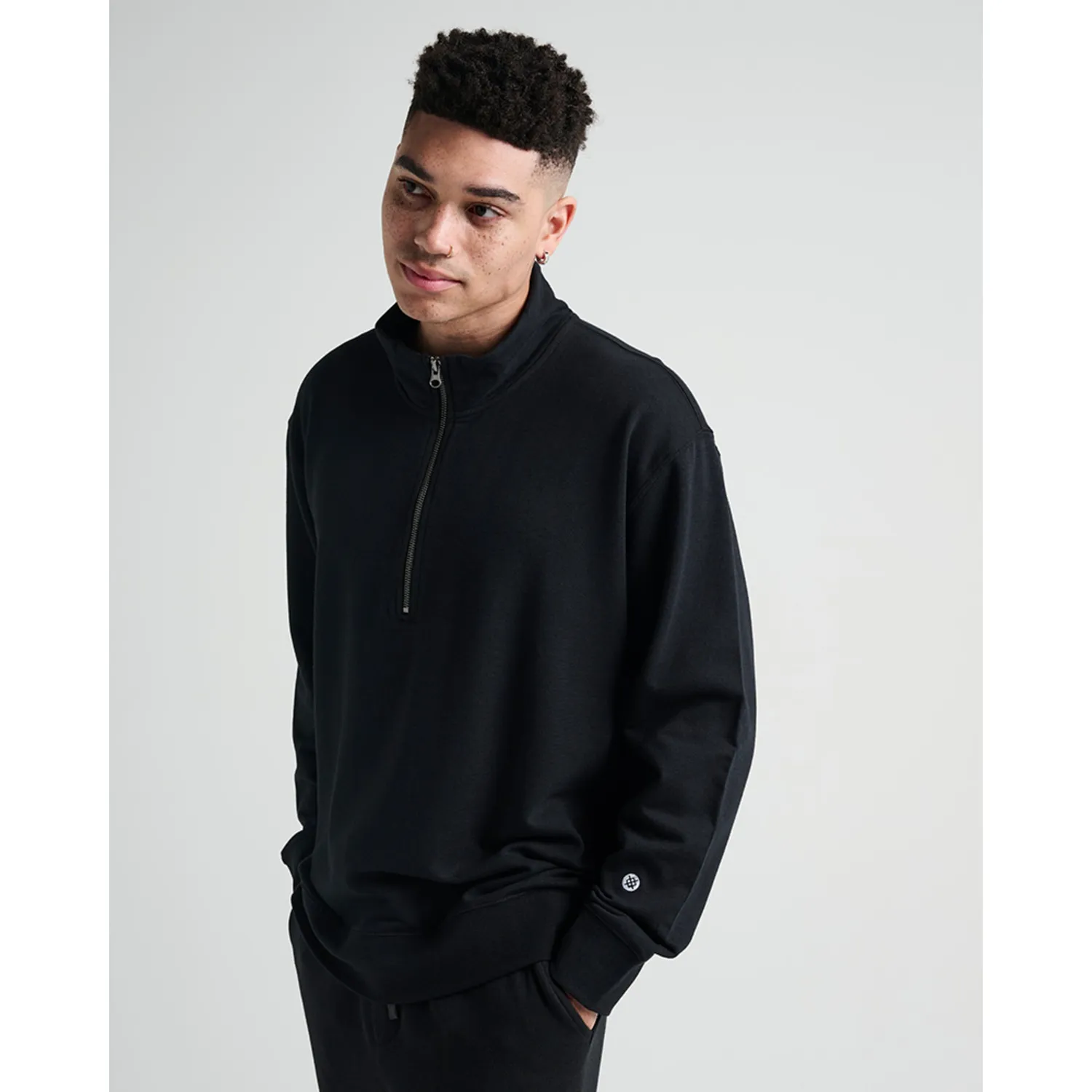 Stance Shelter 1/2 Zip sweatshirt sort blød