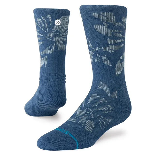 Stance Flora Scan Mid Crew sokker Deep Teal åndbar