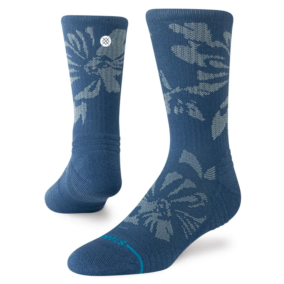 Stance Flora Scan Mid Crew sokker Deep Teal åndbar