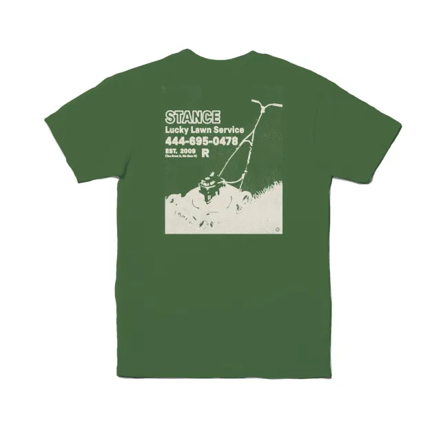 Stance Lucky Lawn Tee t-shirt grøn mellemvægt bomuld