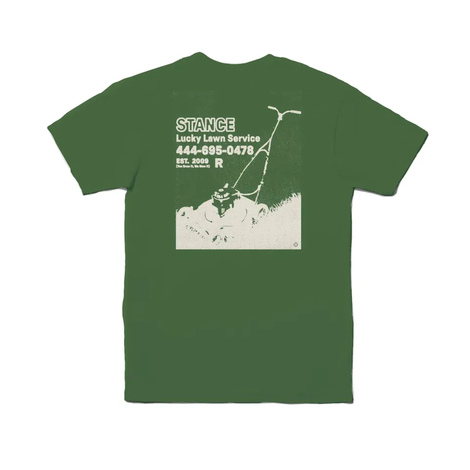Stance Lucky Lawn Tee t-shirt grøn mellemvægt bomuld