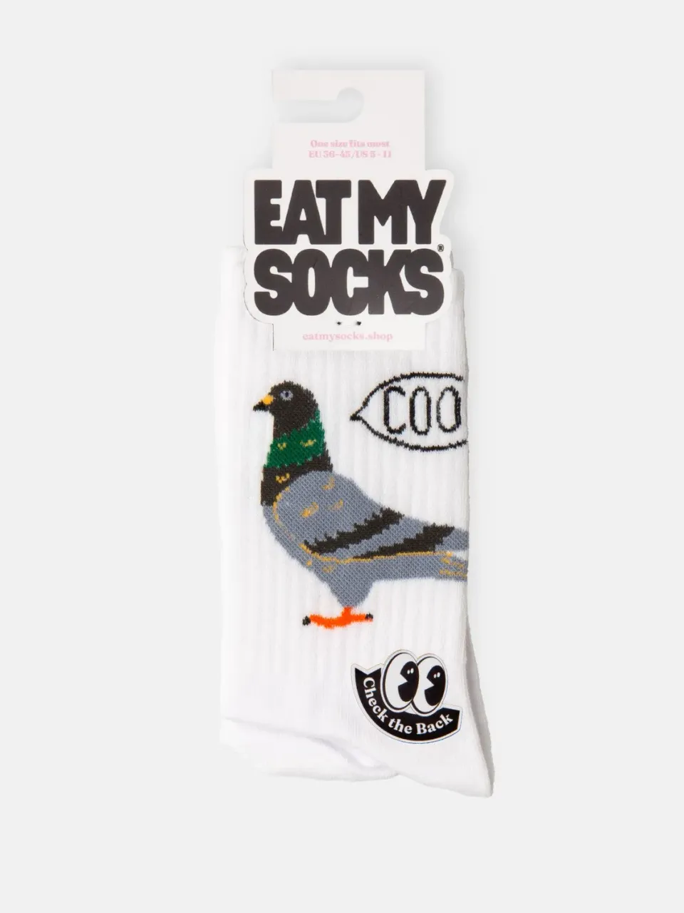 Eat My Socks Pigeon Flat-Pack strømper Too Coo For You bomuld