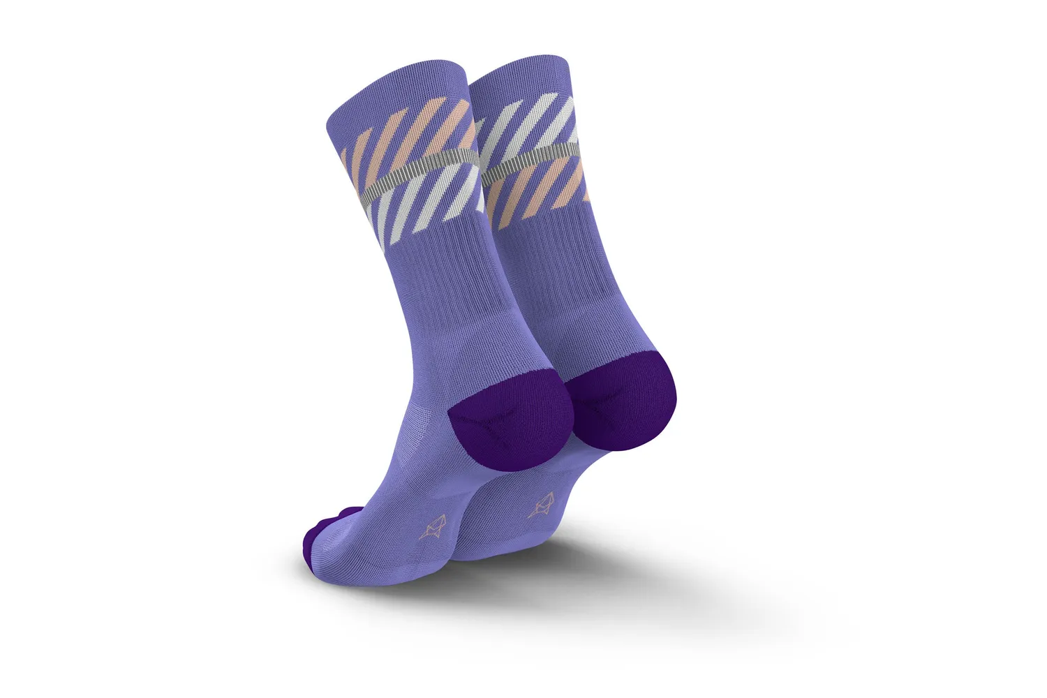 Incylence Merino Light Lanes vandresokker purple light pink