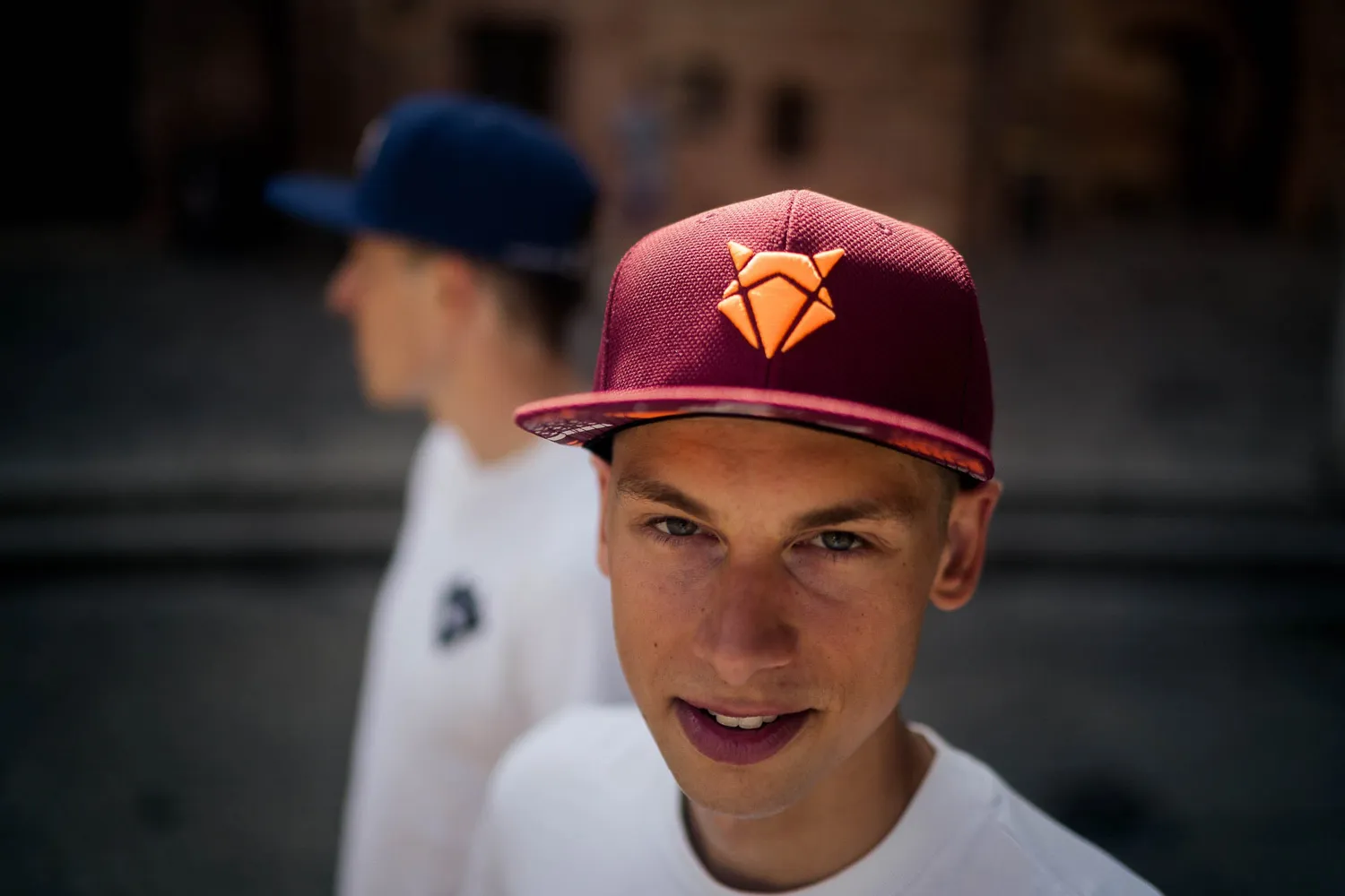 Incylence Cap Elements V2 Dark Red Orange snapback mesh
