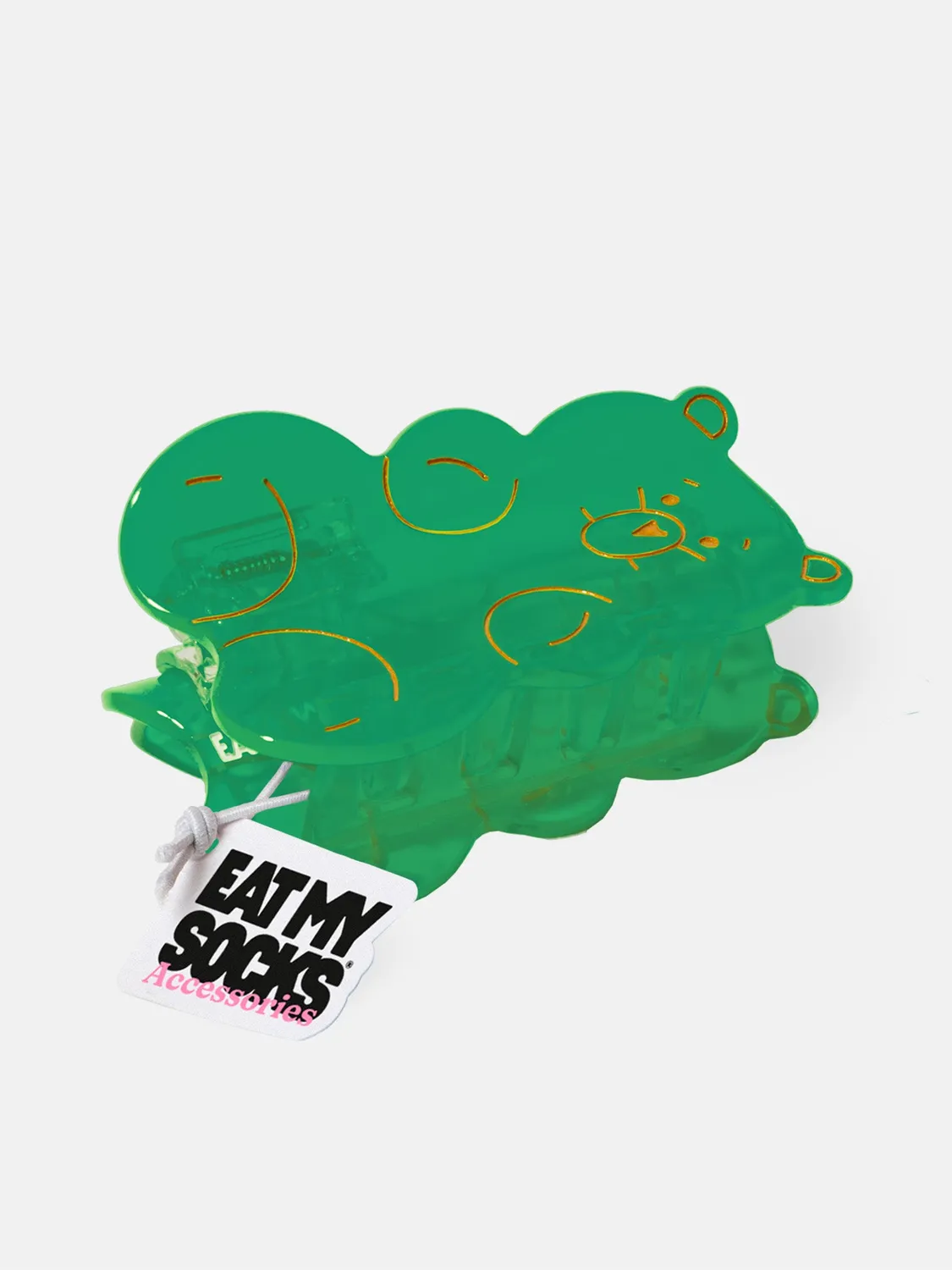 Eat My Socks Green Gummy Bear hårklemme cellulose