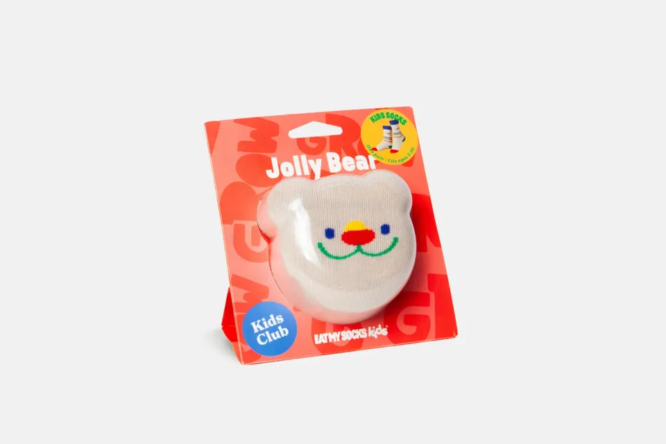 Eat My Socks Jolly Bear børnestrømper bjørn bomuld