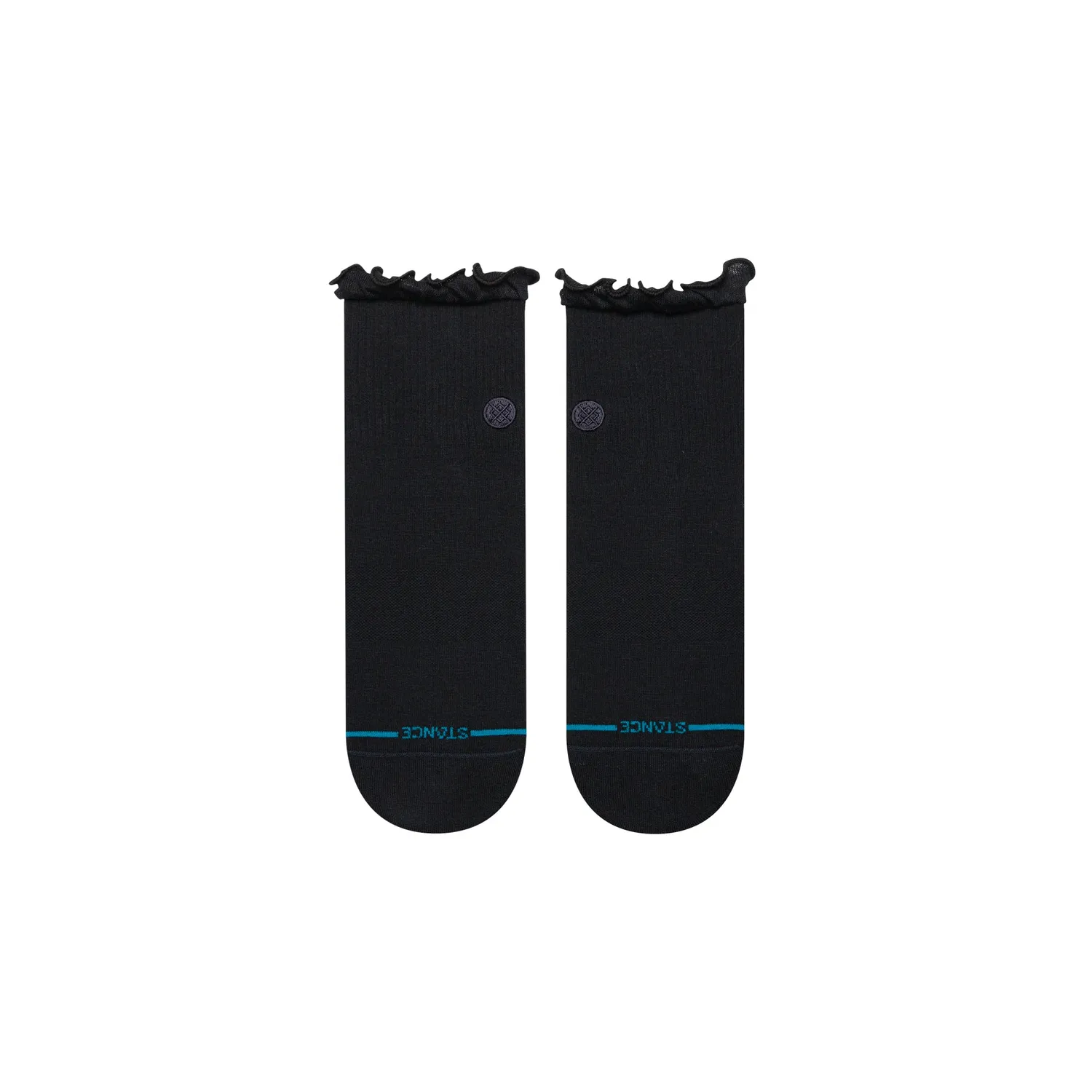 Stance Ruffle Icon Quarter sokker sort S – let polstring